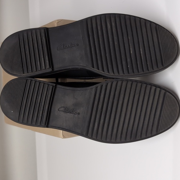 Clarks Raisie Eletta Comfort Penny Loafers Black Tweed US 9. Euro 40 - Picture 8 of 8